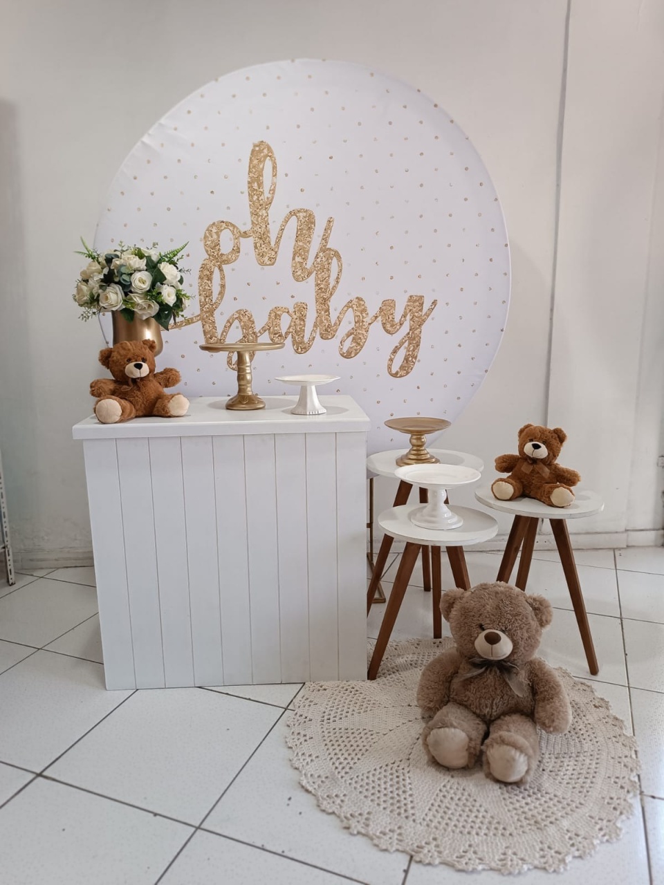 Kit Oh Baby Pé Palito Ouro - Inspire Festas