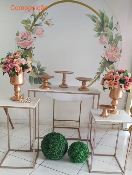 Kit Floral Verde Com Rose Composição - Inspire Festas