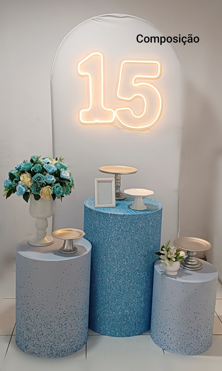 Kit Gleatter Azul Bebe Composição - Inspire Festas