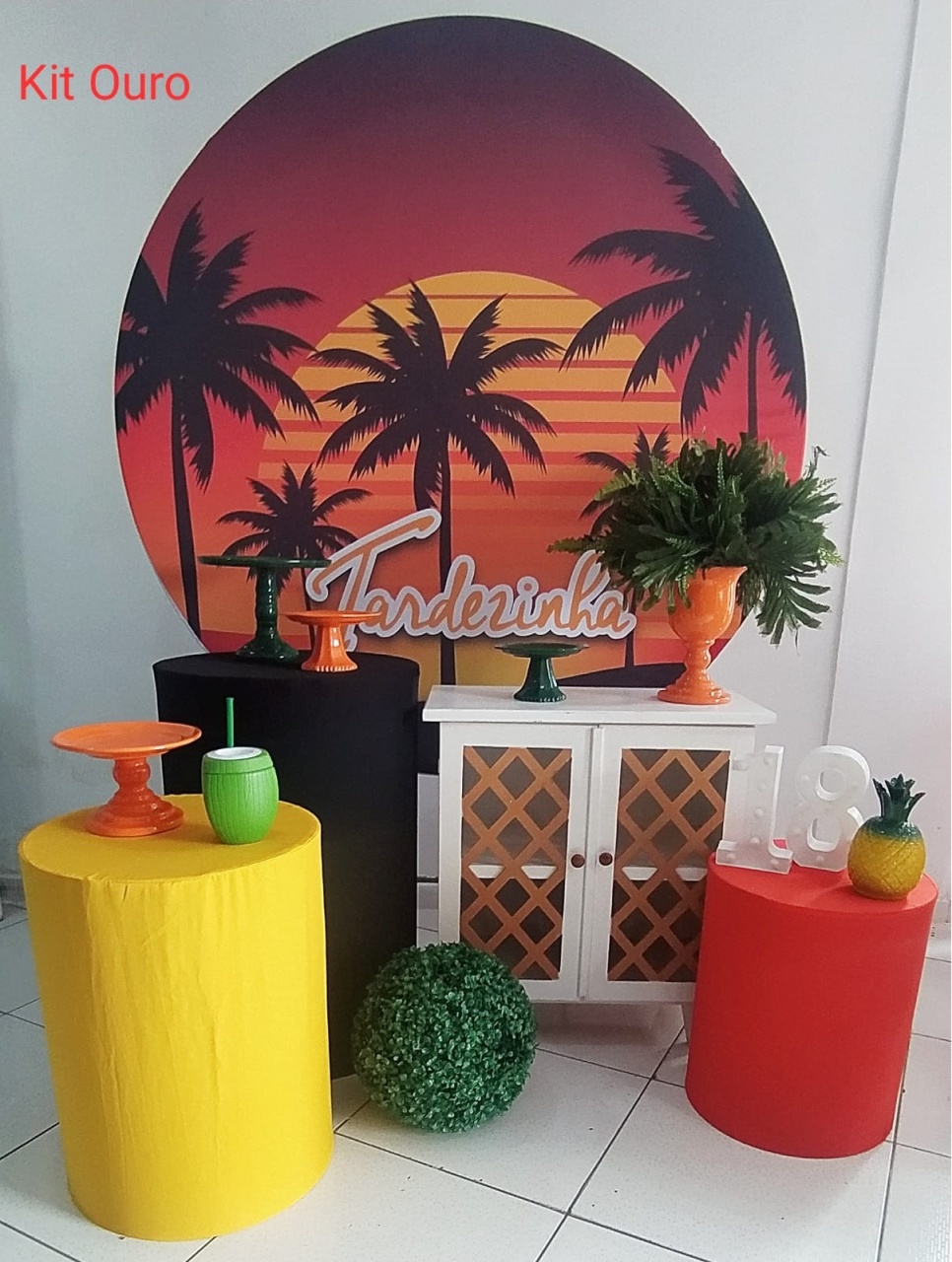 Kit Tardezinha Preto Ouro - Inspire Festas