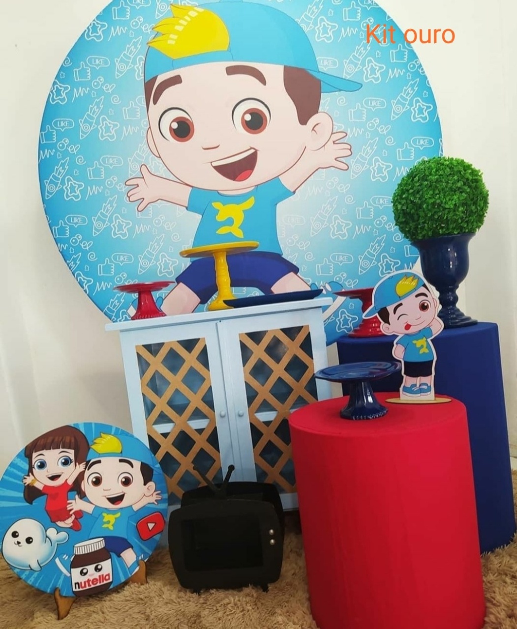 Kit Lucas Neto Ouro - Inspire Festas