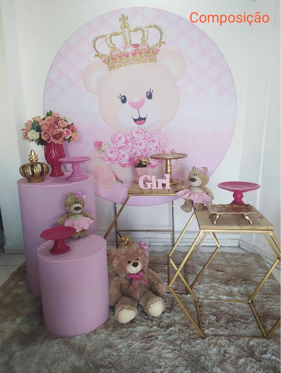 Kit Ursinha Princesa Composição  - Inspire Festas