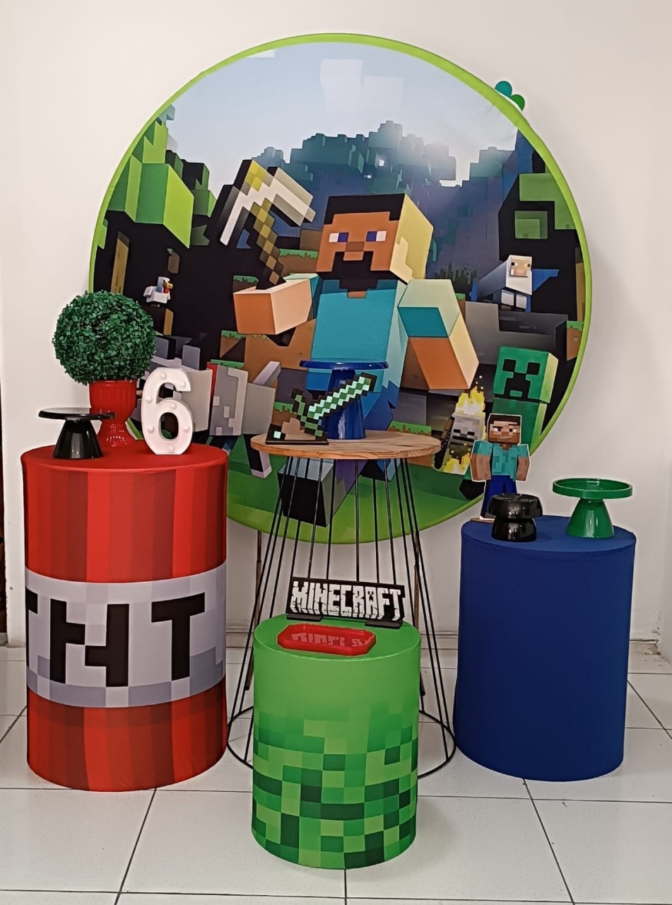 Kit Minecraft Steve Ouro - Inspire Festas