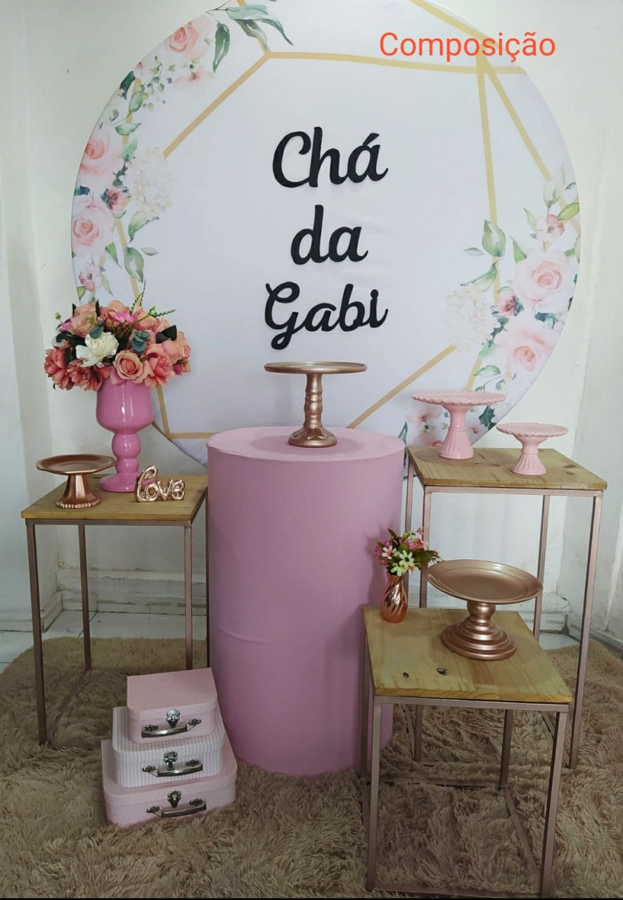 Kit Chá de Lingerie Painel Efraim Cilindro Mdf Composição - Inspire Festas
