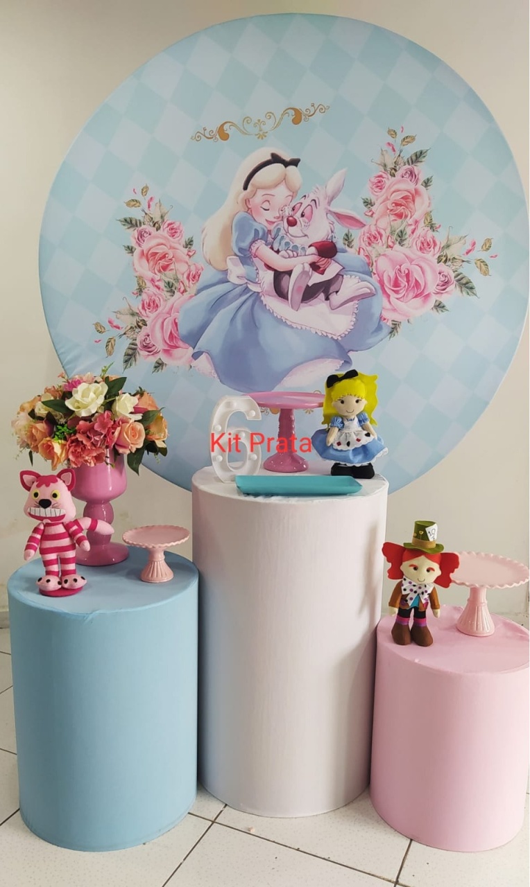 Kit Alice No Pais das Maravilhas Prata - Inspire Festas