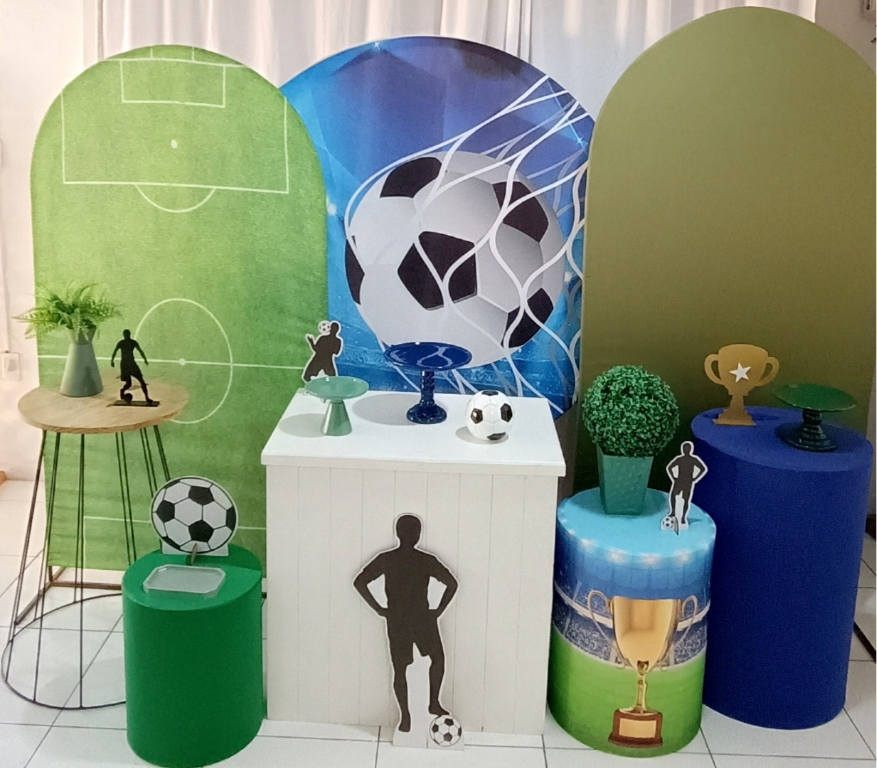 Kit Futebol Comoda E Cilindro Composição - Inspire Festas