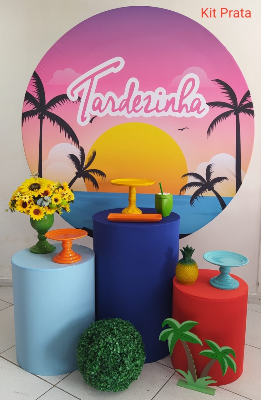 Kit Tardezinha Azul Prata - Inspire Festas