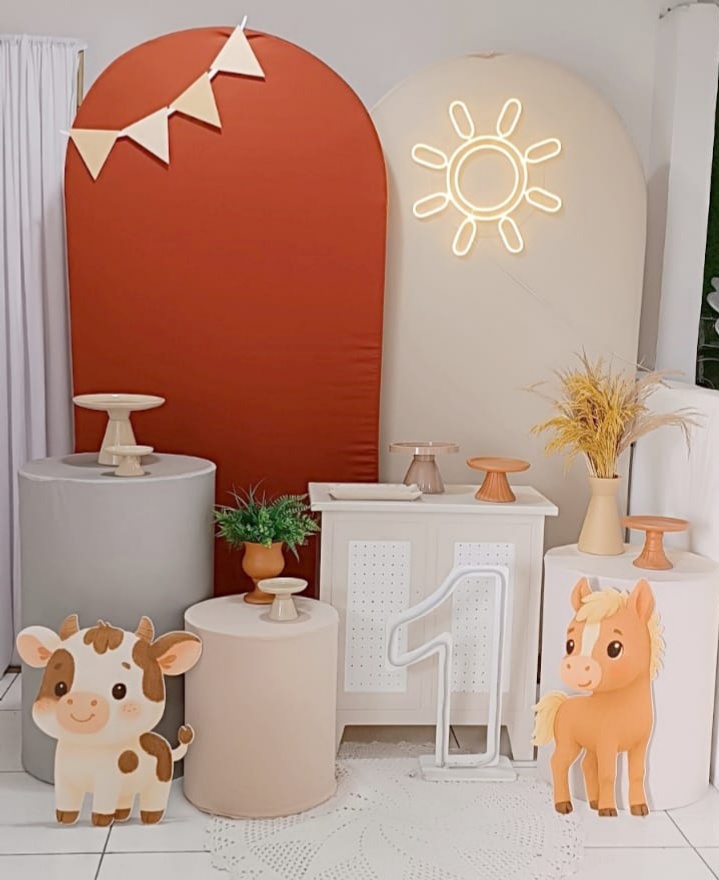 Kit Fazendinha Nude Com Terracota Inspire   - Inspire Festas