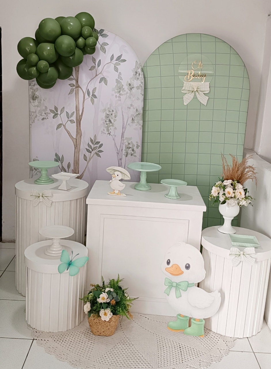 Kit Patinho Verde Com Arvore Poliondas Inspire Diamante - Inspire Festas