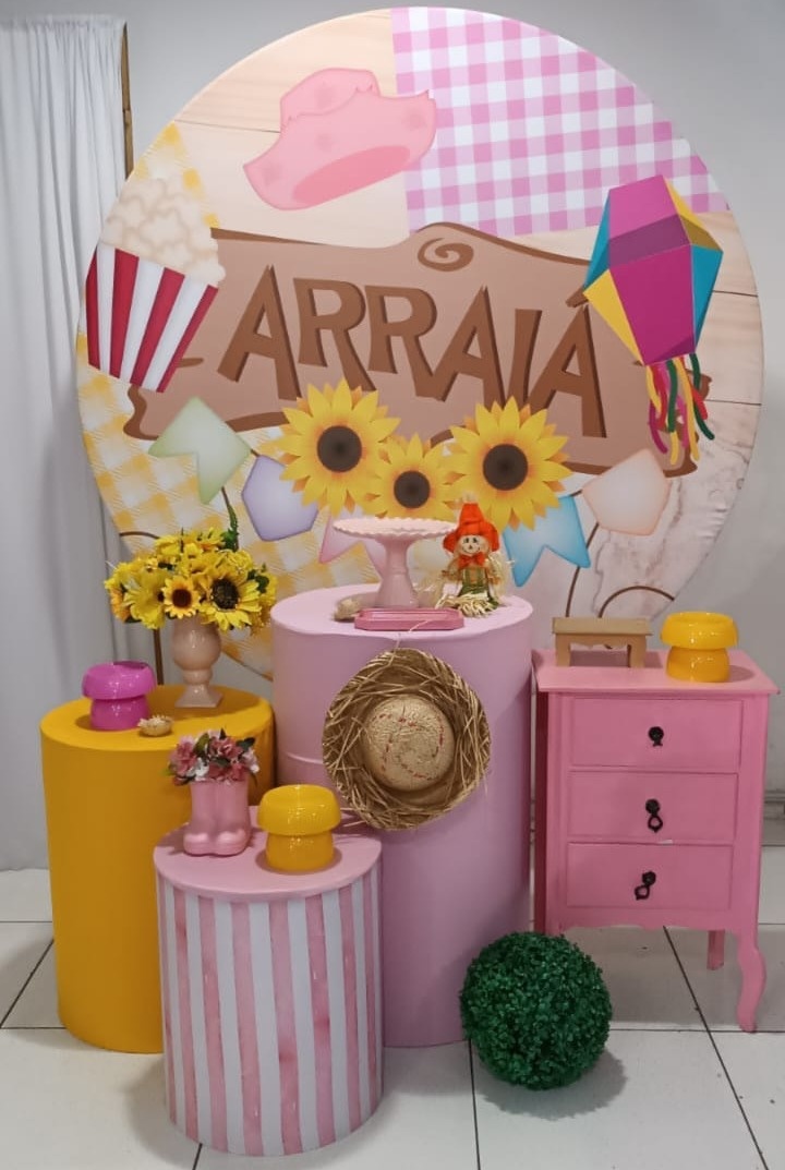 Kit Arraia Pipoca Com Girassol Ouro - Inspire Festas