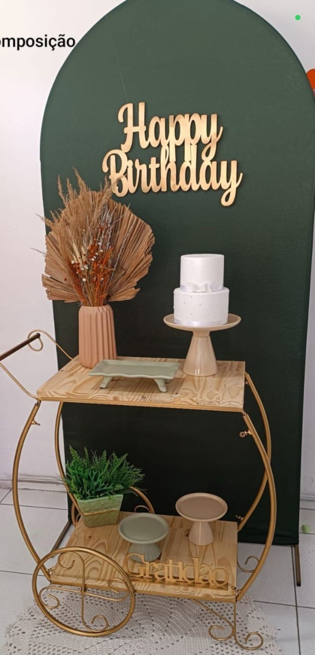 Kit Romano Verde Eucalipto Com Carrinho Composição - Inspire Festas