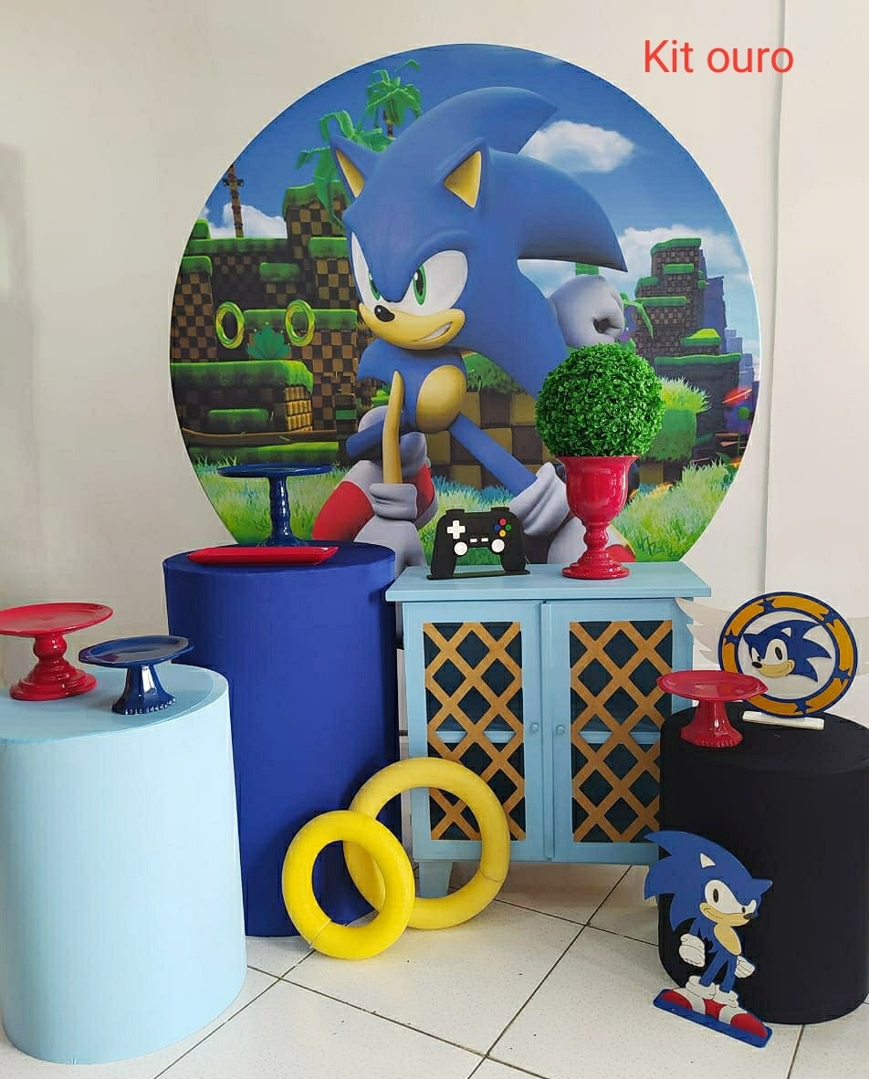 Kit Sonic Ouro - Inspire Festas