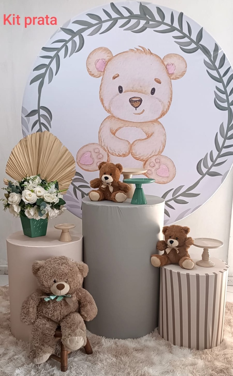 Kit Chá de Bebe Neutro Prata - Inspire Festas