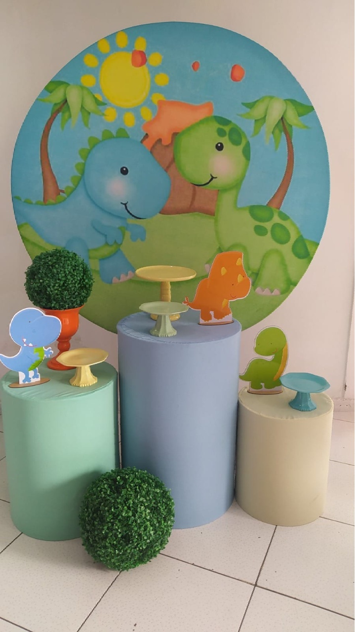 Kit Dinossauro Baby Prata - Inspire Festas