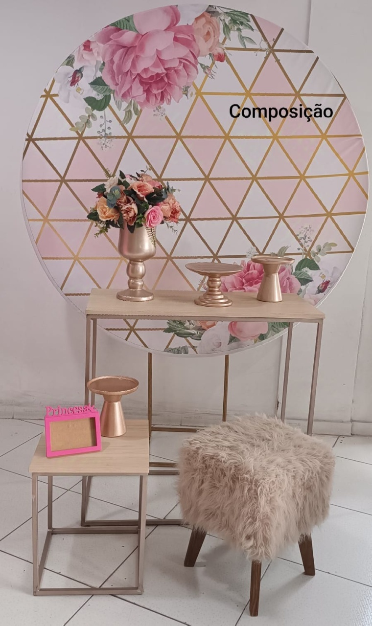 Kit Chá de Mulheres Painel Redondo Composição - Inspire Festas