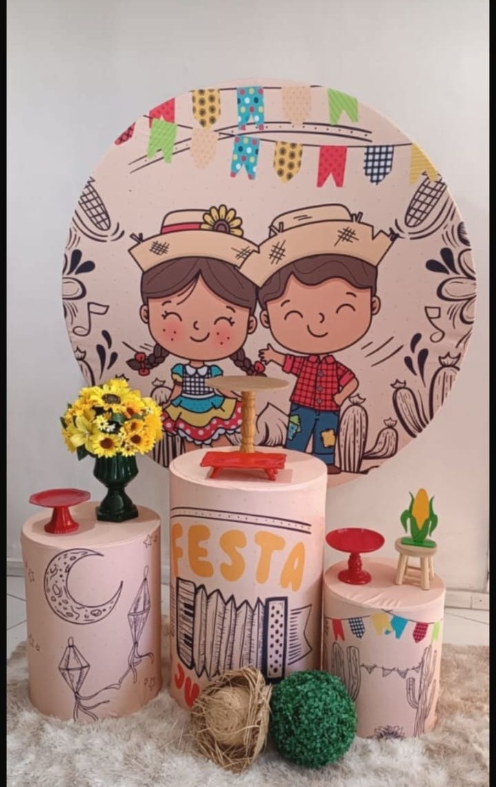 Kit Arraiá Cute Prata - Inspire Festas