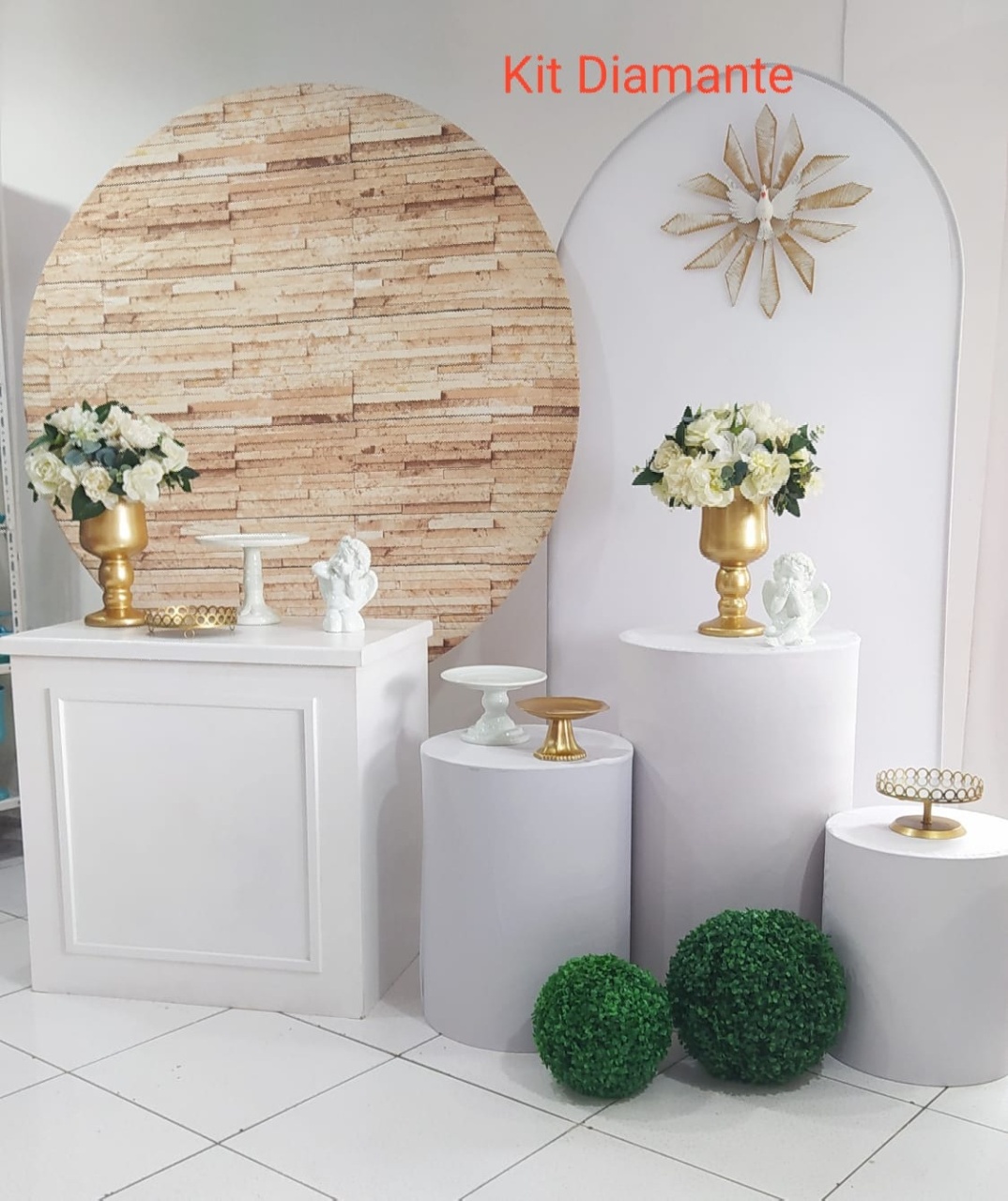 Kit Batizado Muro Diamante - Inspire Festas