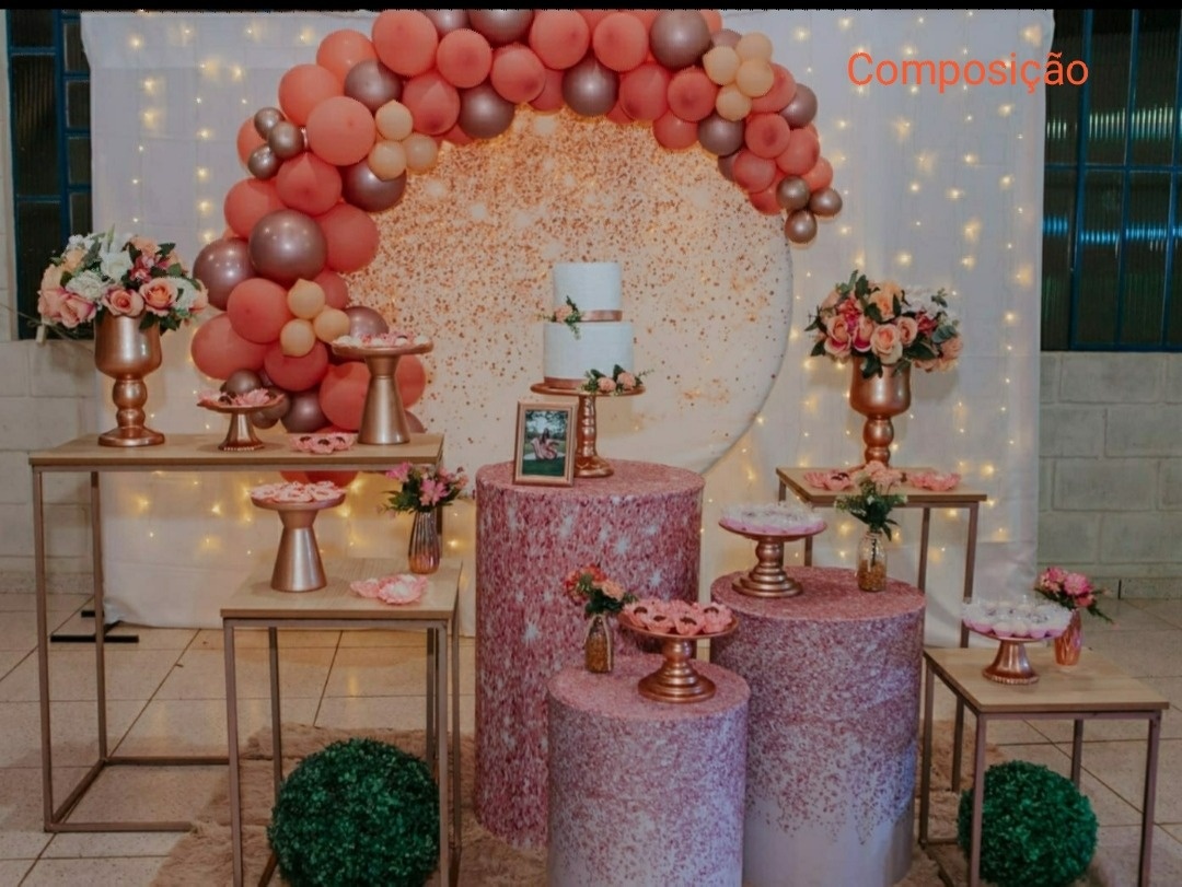 Kit Gleatter Rosé Composição - Inspire Festas