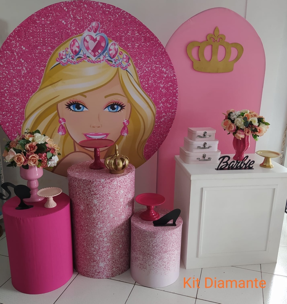 Kit Barbie Loira Diamante - Inspire Festas