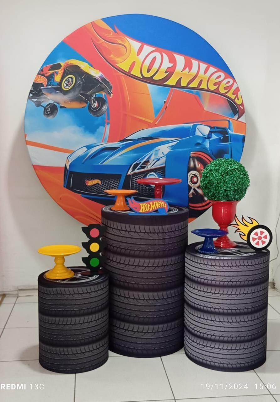 Kit Hot Wheels Prata  - Inspire Festas