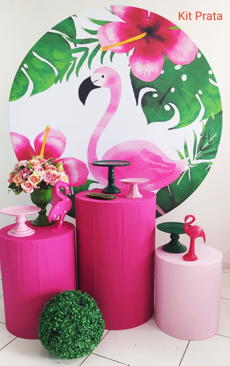Kit Flamingo Prata - Inspire Festas