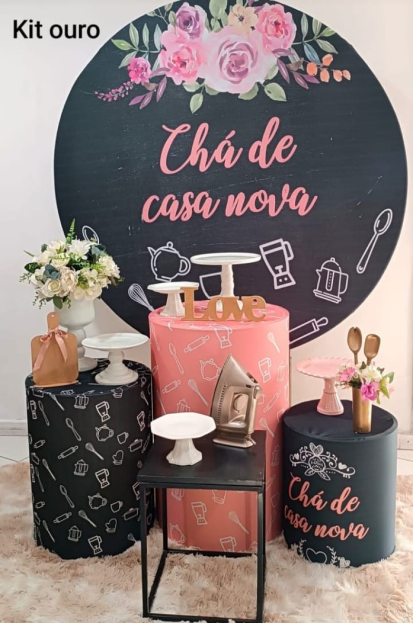 Kit Chá de Casa Nova Ouro - Inspire Festas