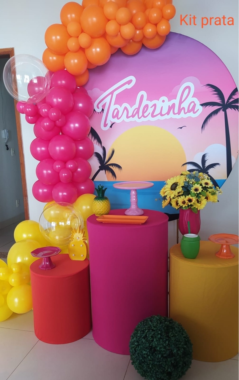 Kit Tardezinha Novo Cilindro Mdf Prata - Inspire Festas