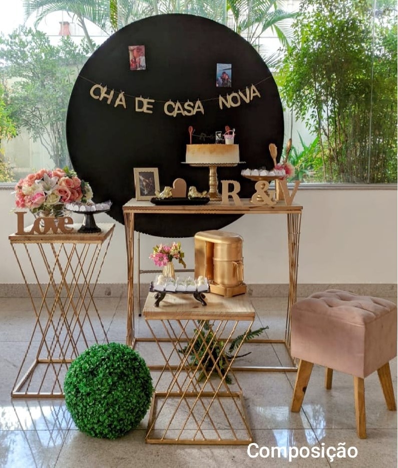Kit Cha de Panela Mesa Treliça Composição - Inspire Festas