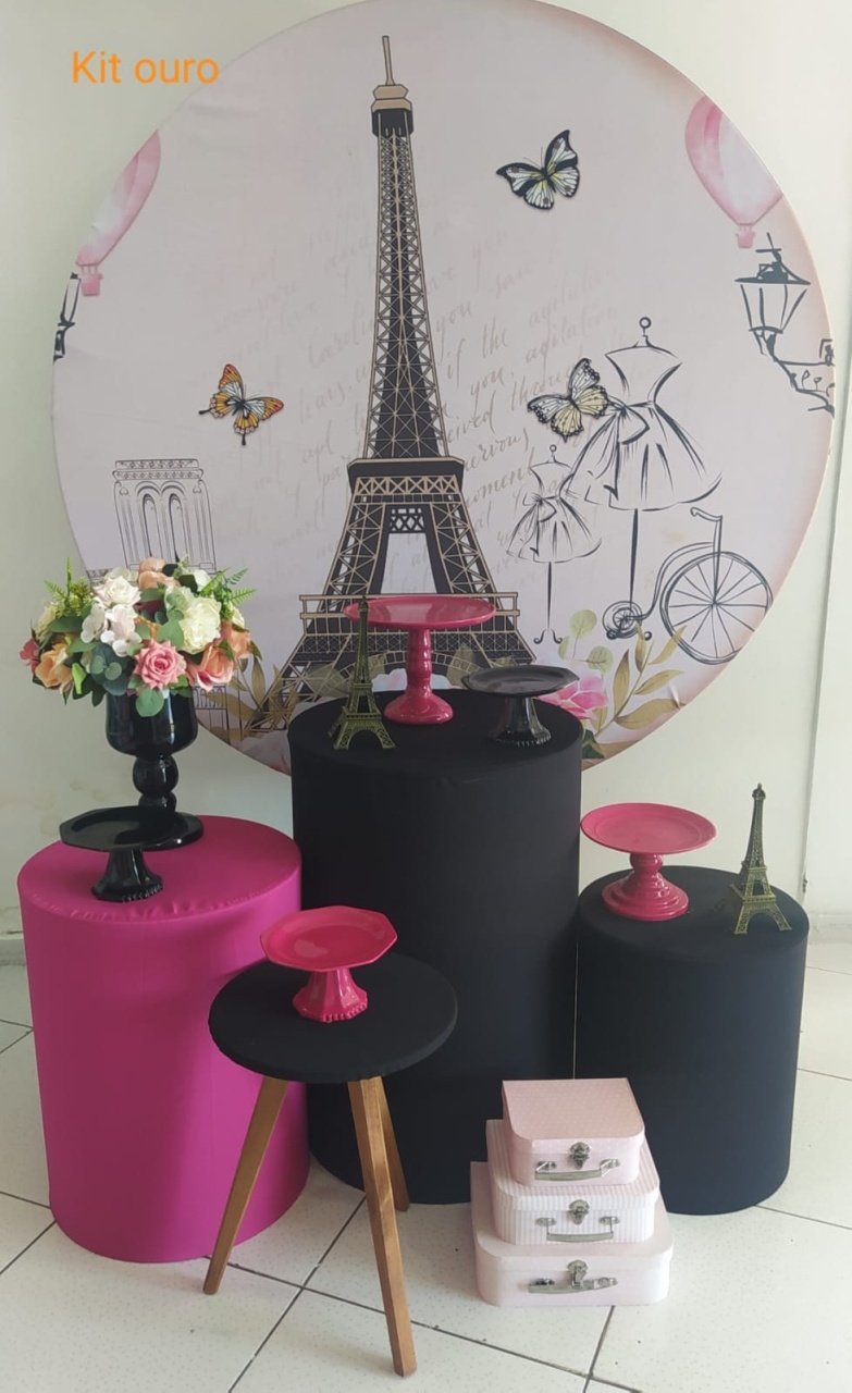 Kit Paris Ouro - Inspire Festas