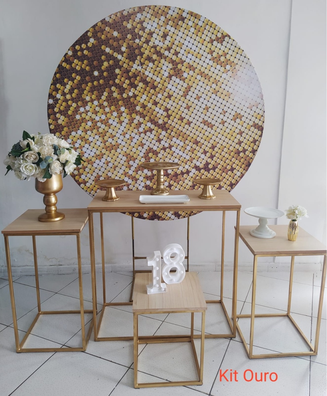 Kit Gleatter Dourado Ouro - Inspire Festas