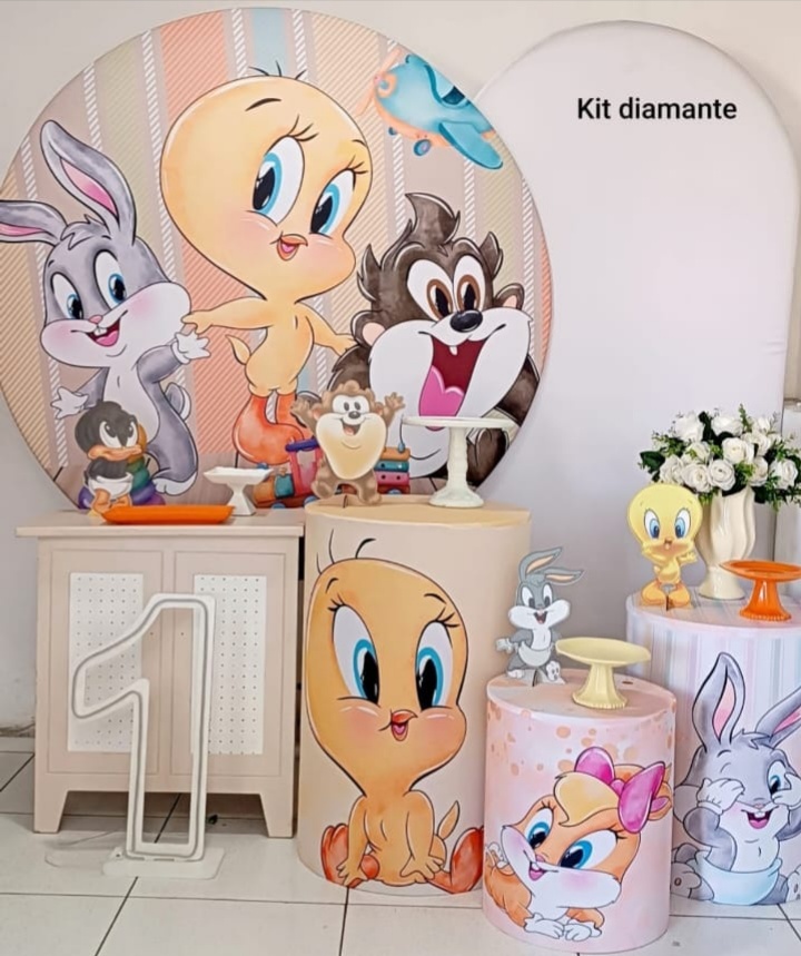Kit Baby Looney Tunes Diamante - Inspire Festas