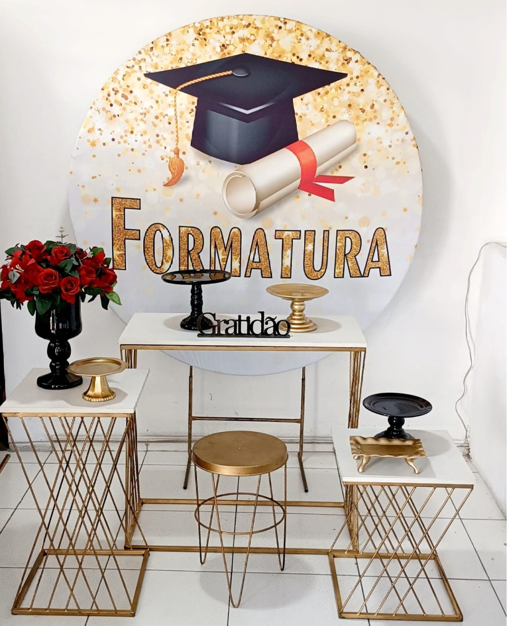 Kit Formatura Preto Ouro - Inspire Festas