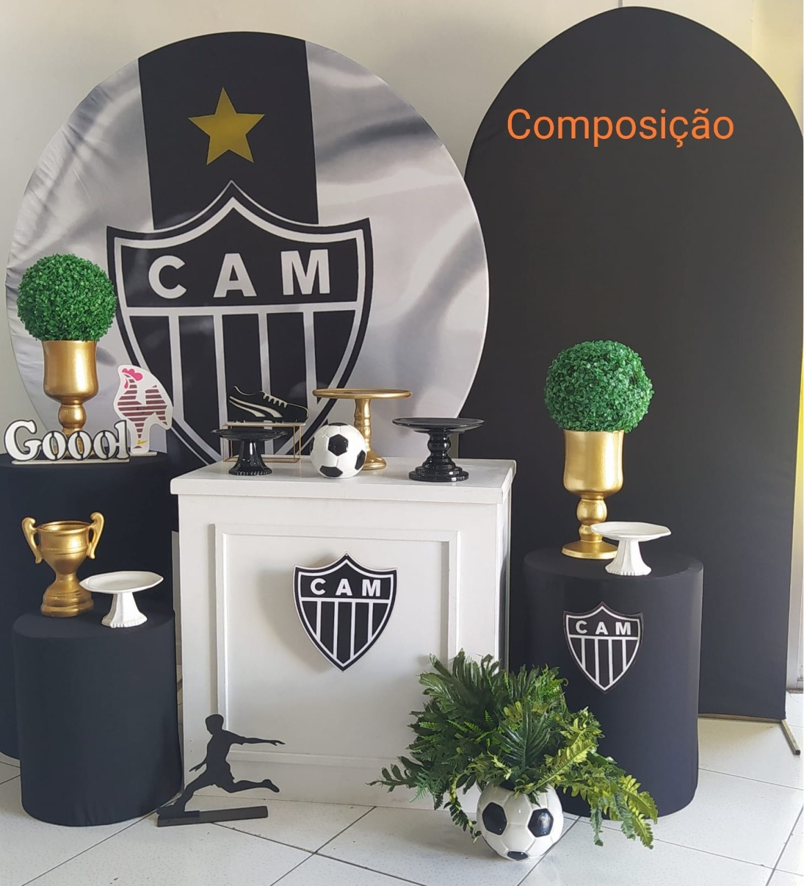 Kit Atlético Painel Romano Composição - Inspire Festas