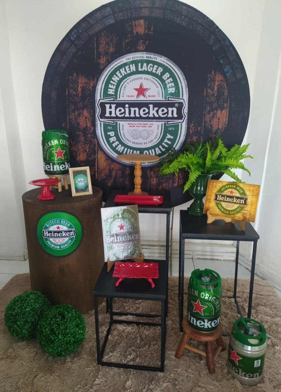 Kit Heineken Mesa Cubo Composição - Inspire Festas