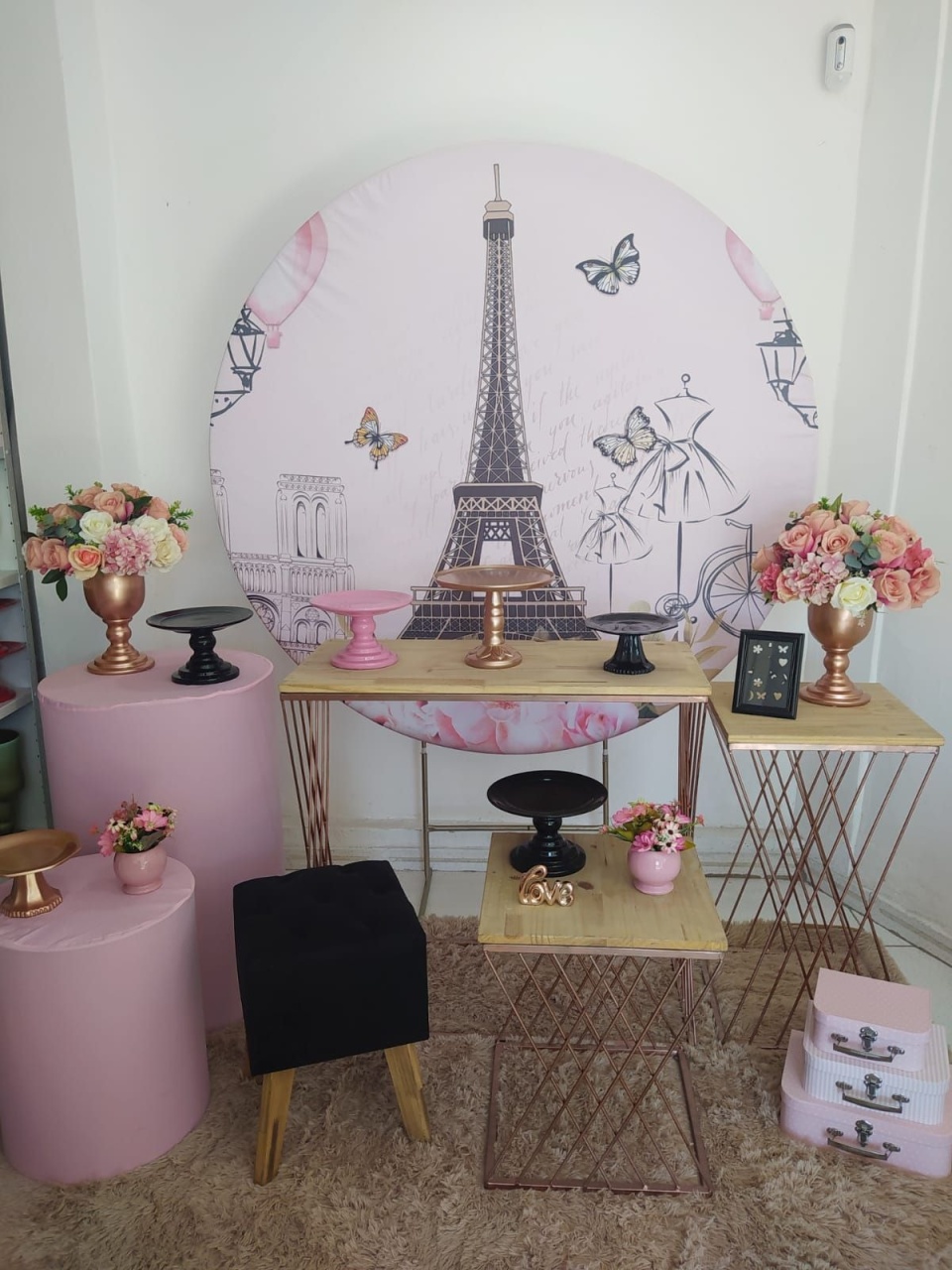 Kit Paris Mesa Treliça Composição - Inspire Festas