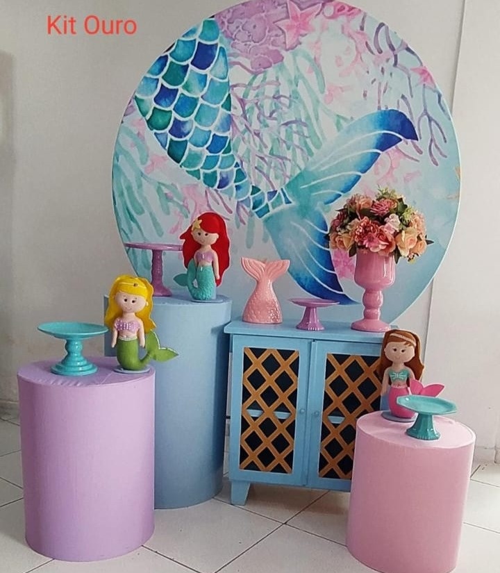 Kit Sereia Ouro - Inspire Festas