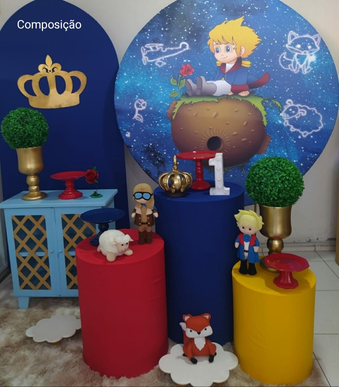 Kit Pequeno Principe Cilindro Mdf Composição - Inspire Festas