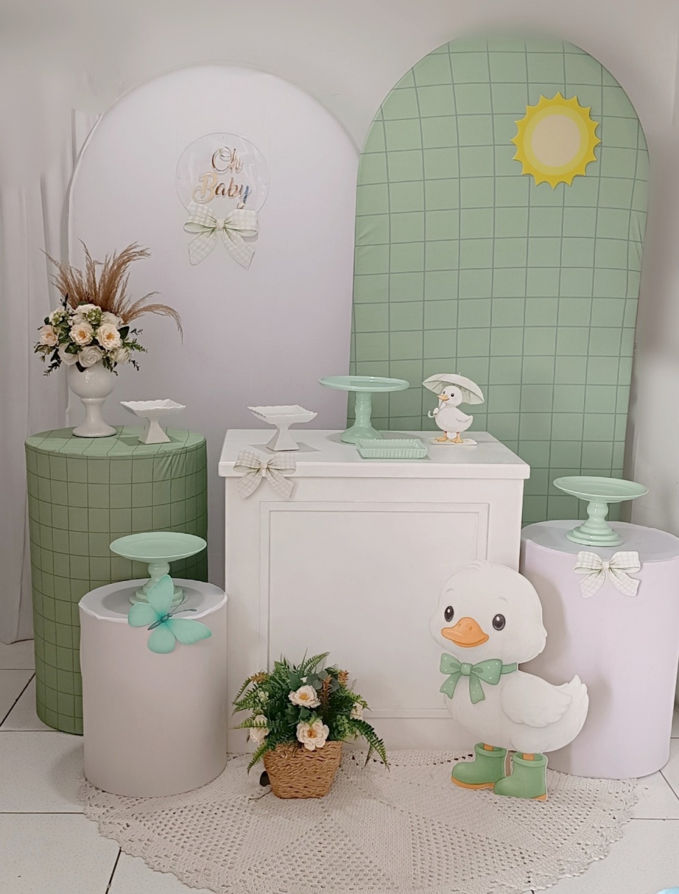 Kit Patinho Verde E Branco Poliondas Inspire Diamante - Inspire Festas