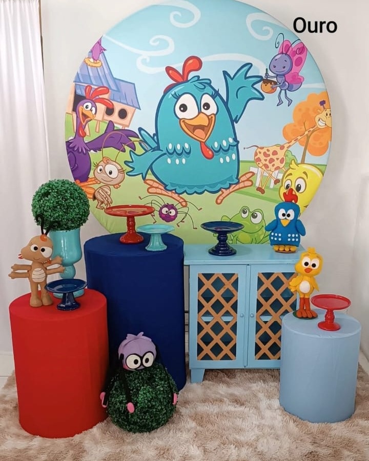 Kit Galinha Pintadinha Azul Ouro - Inspire Festas