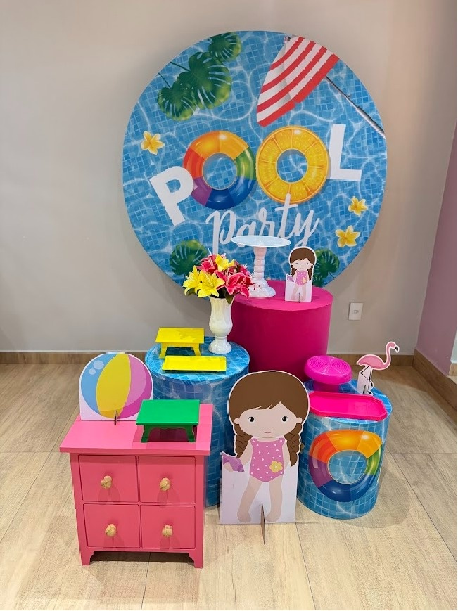 Pool Party Kit Prata Especial Fem   - Felicittà Festas