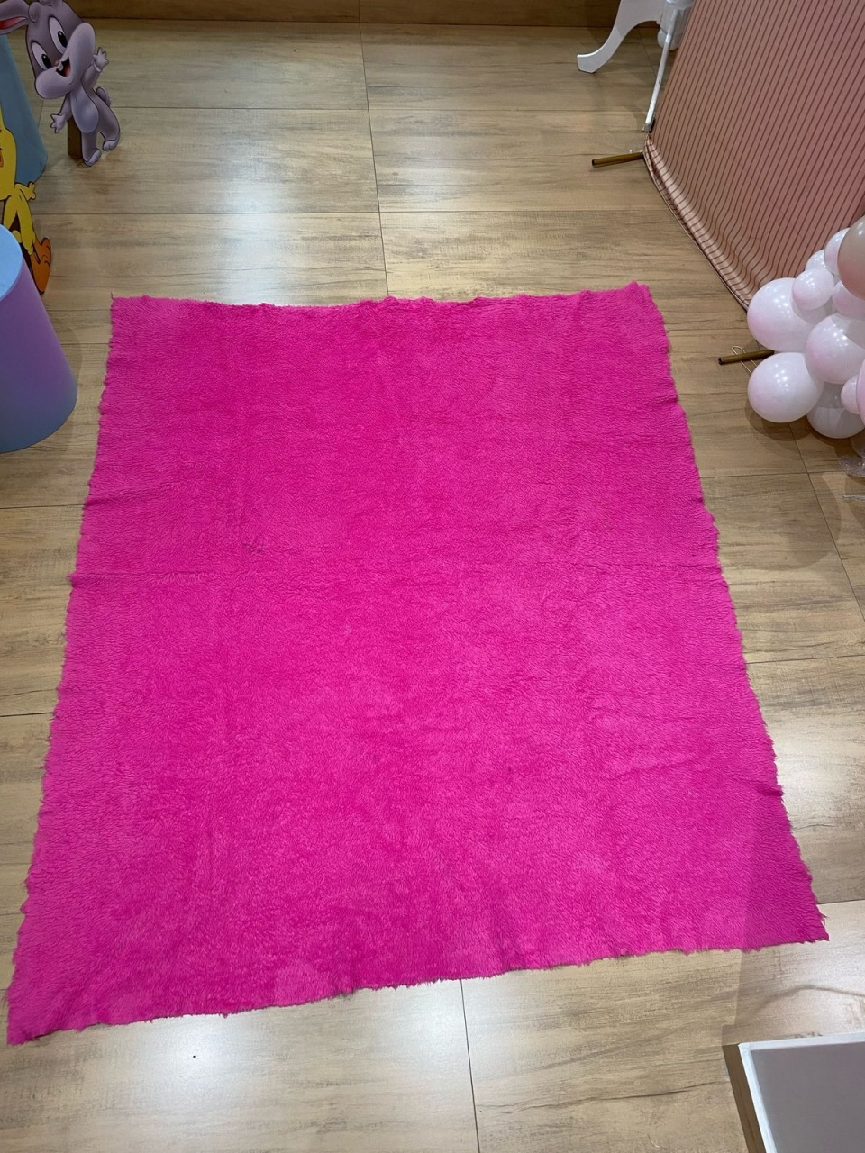 Tapete de Pelúcia Rosa Pink 1,5 X 2,0M - Felicittà Festas