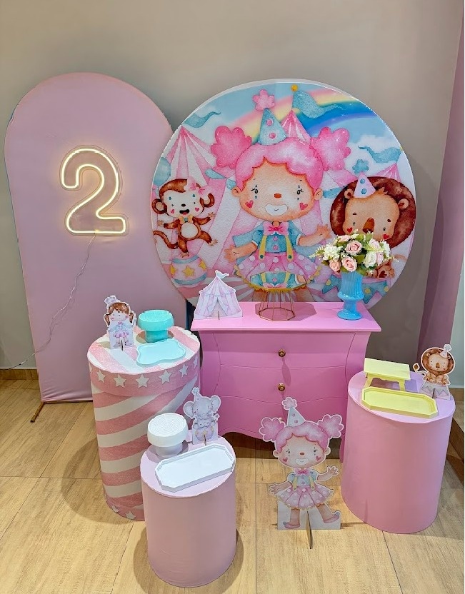 Circo Rosa Kit Diamante Capas Lisas - Felicittà Festas