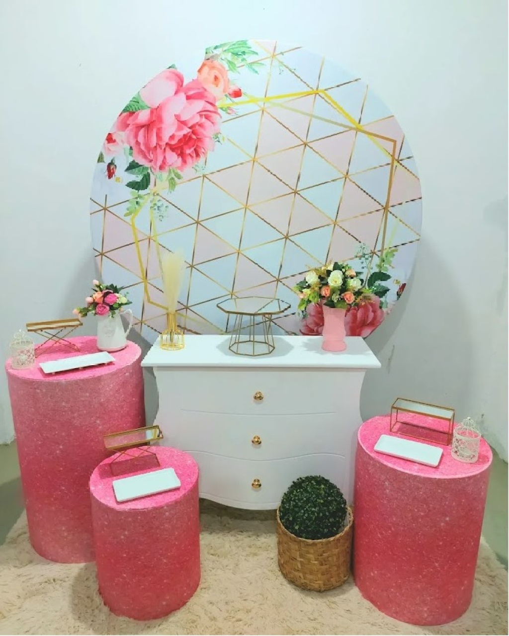 Floral Rosa Kit Ouro - Felicittà Festas