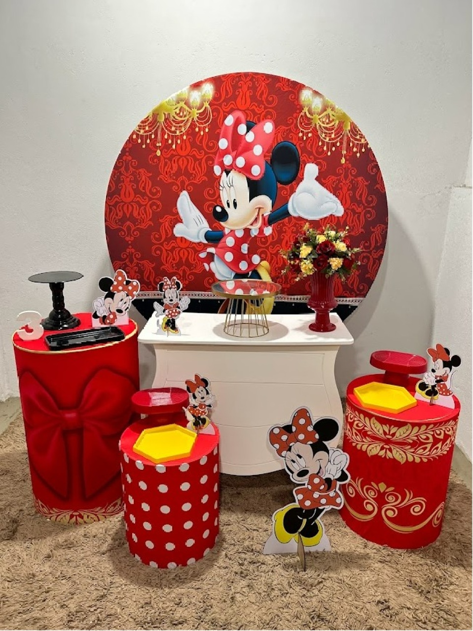 Minnie Mouse Vermelha Kit Ouro - Felicittà Festas
