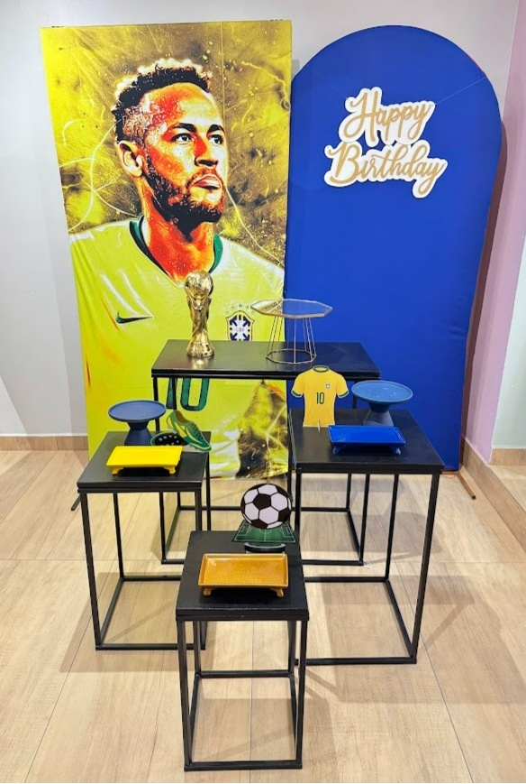 Copa Neymar Kit Diamante Com Mesas de Ferro - Felicittà Festas