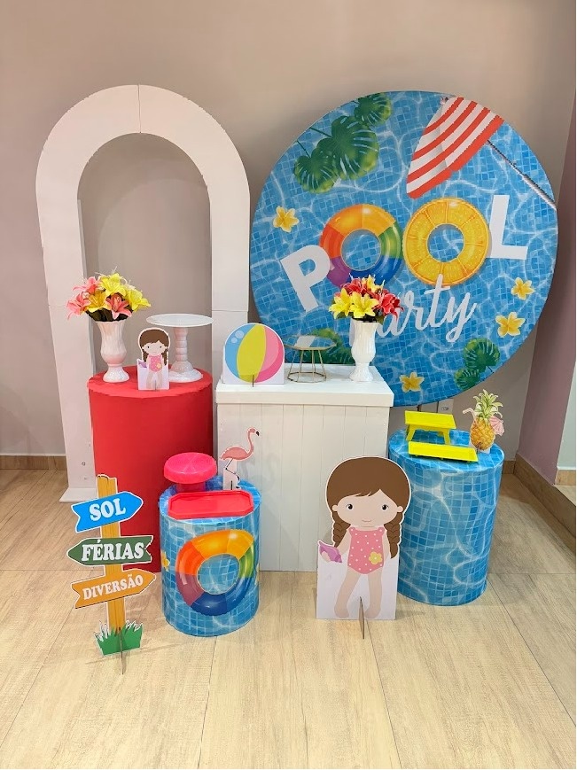 Pool Party Kit Diamante Painel Vazado Fem  - Felicittà Festas