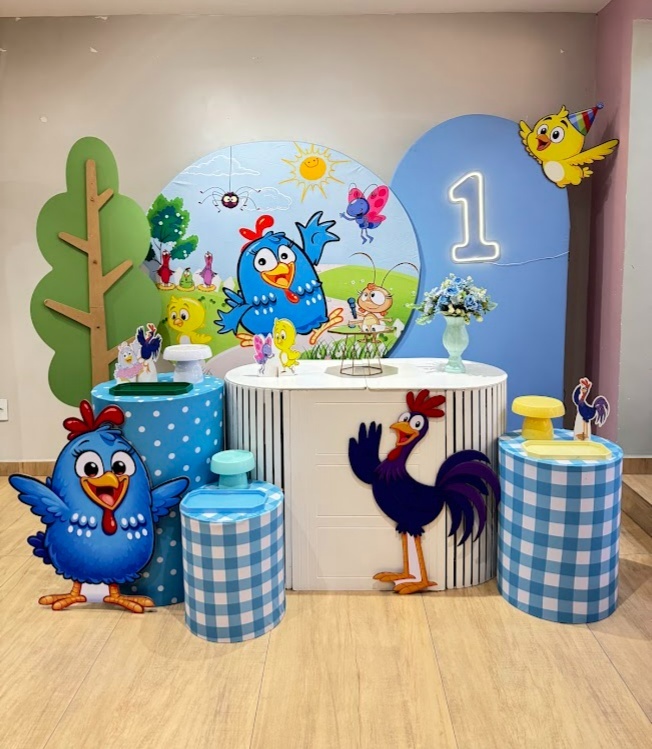 Galinha Pintadinha Kit Diamante Menino Com Árvore E Displays Extras - Felicittà Festas