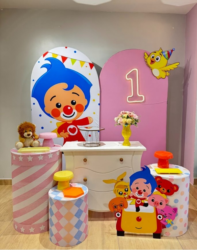 Palhaço Plim Plim Heróis Kit Diamante Com Mesa Bombe - Menina - Felicittà Festas