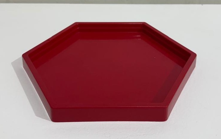 Bandeja - Doceira de Acrílico Baixa Vermelho Quente - Felicittà Festas