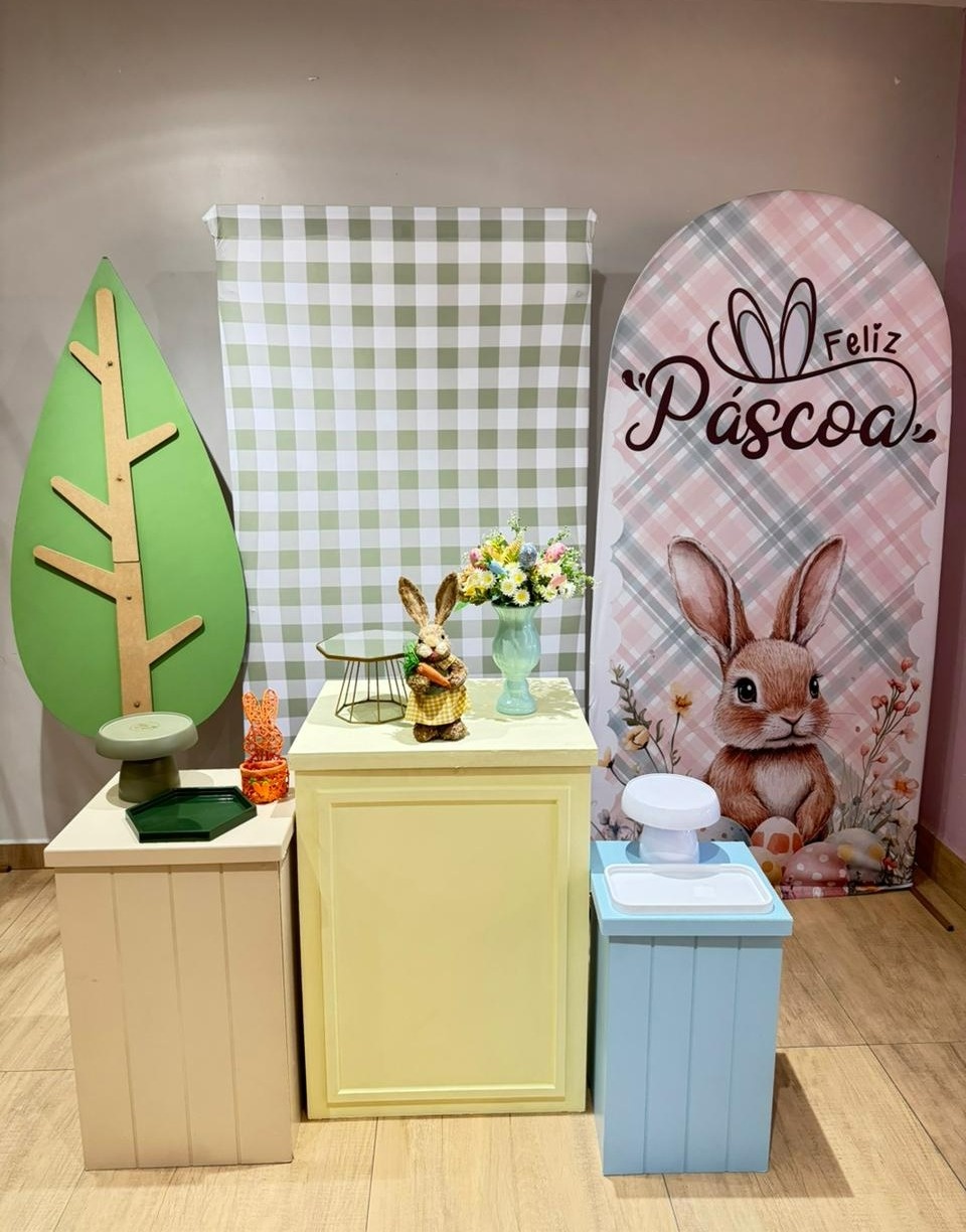 Páscoa Composição Com Painel Xadrez - Felicittà Festas